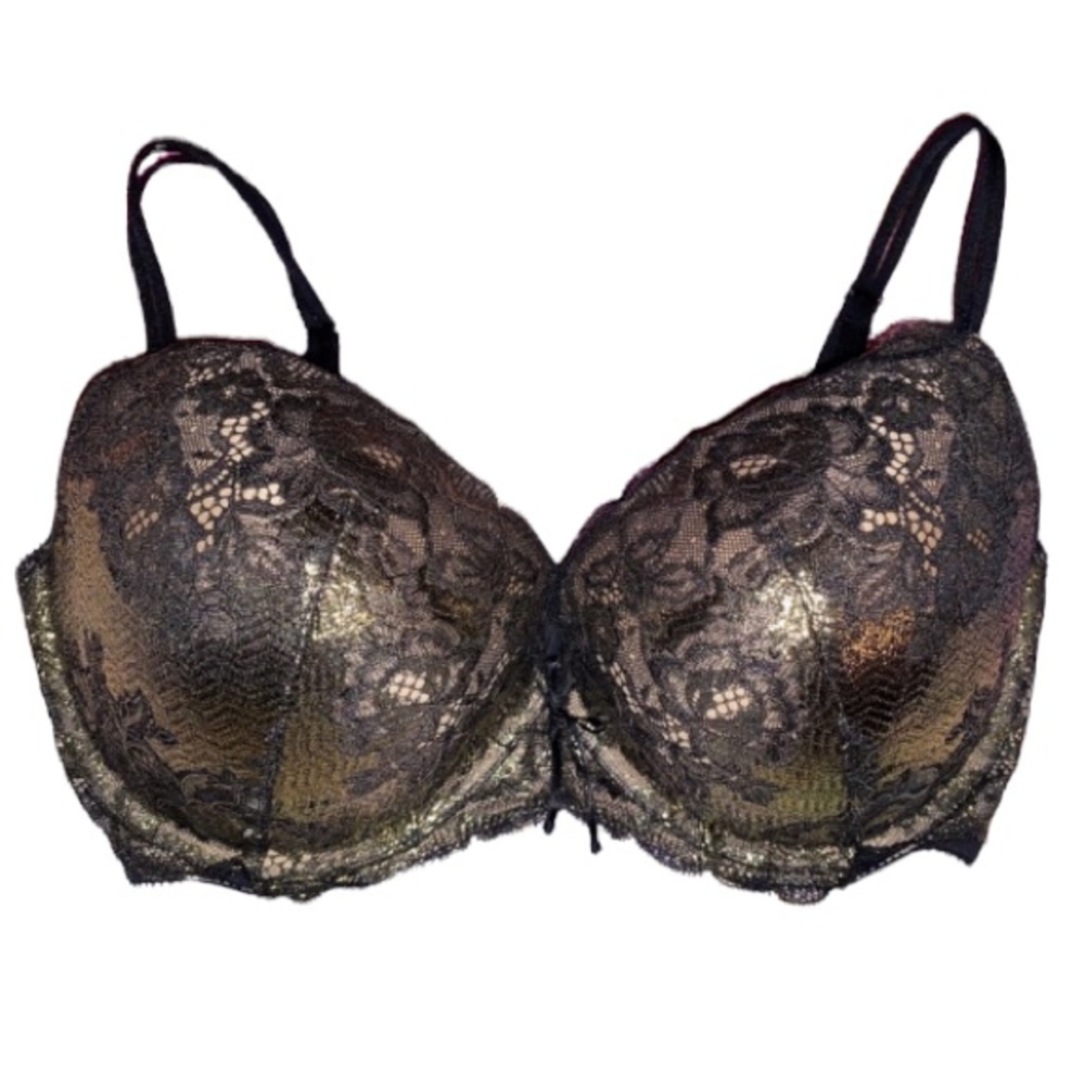 Victoria’s Secret push up metallic lace bra 36dd